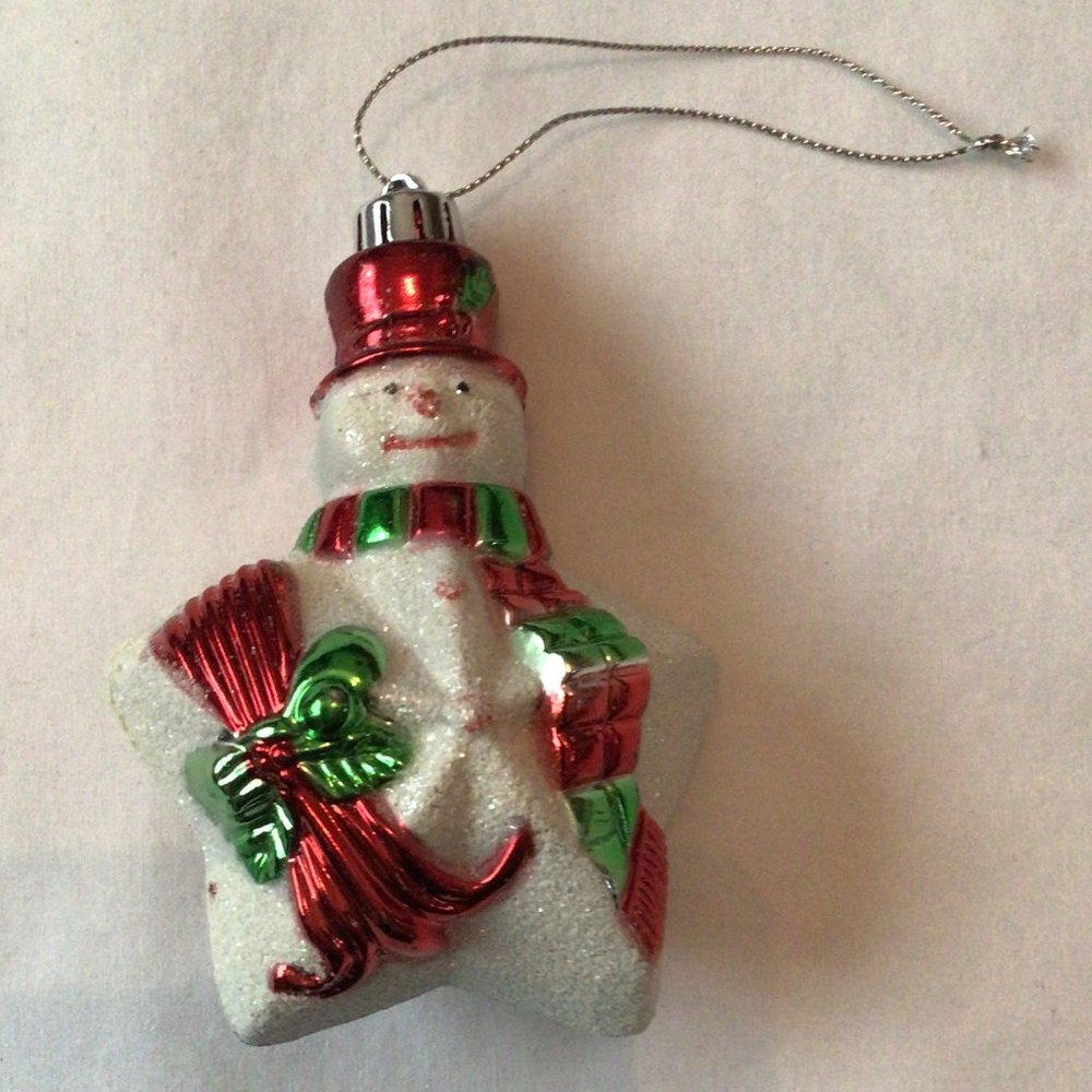 Happy Snowmen Set of three ornaments - Picture 7 of 8